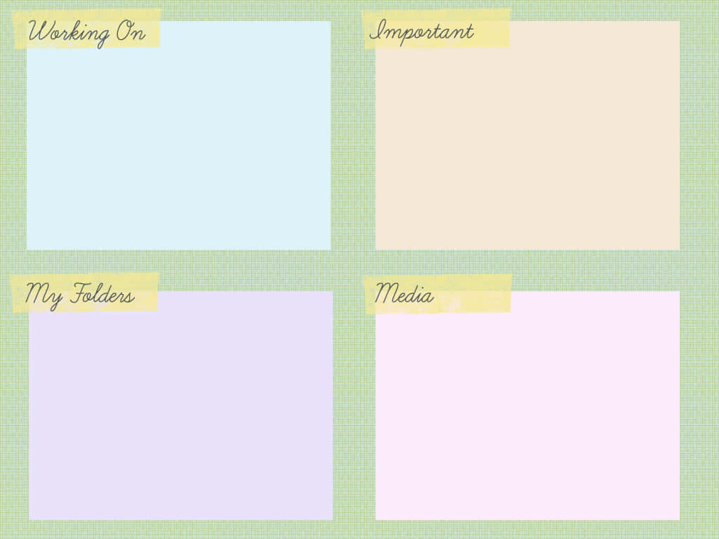 Caption: A Colorful And Cute Desktop Organizer Digital Design Background