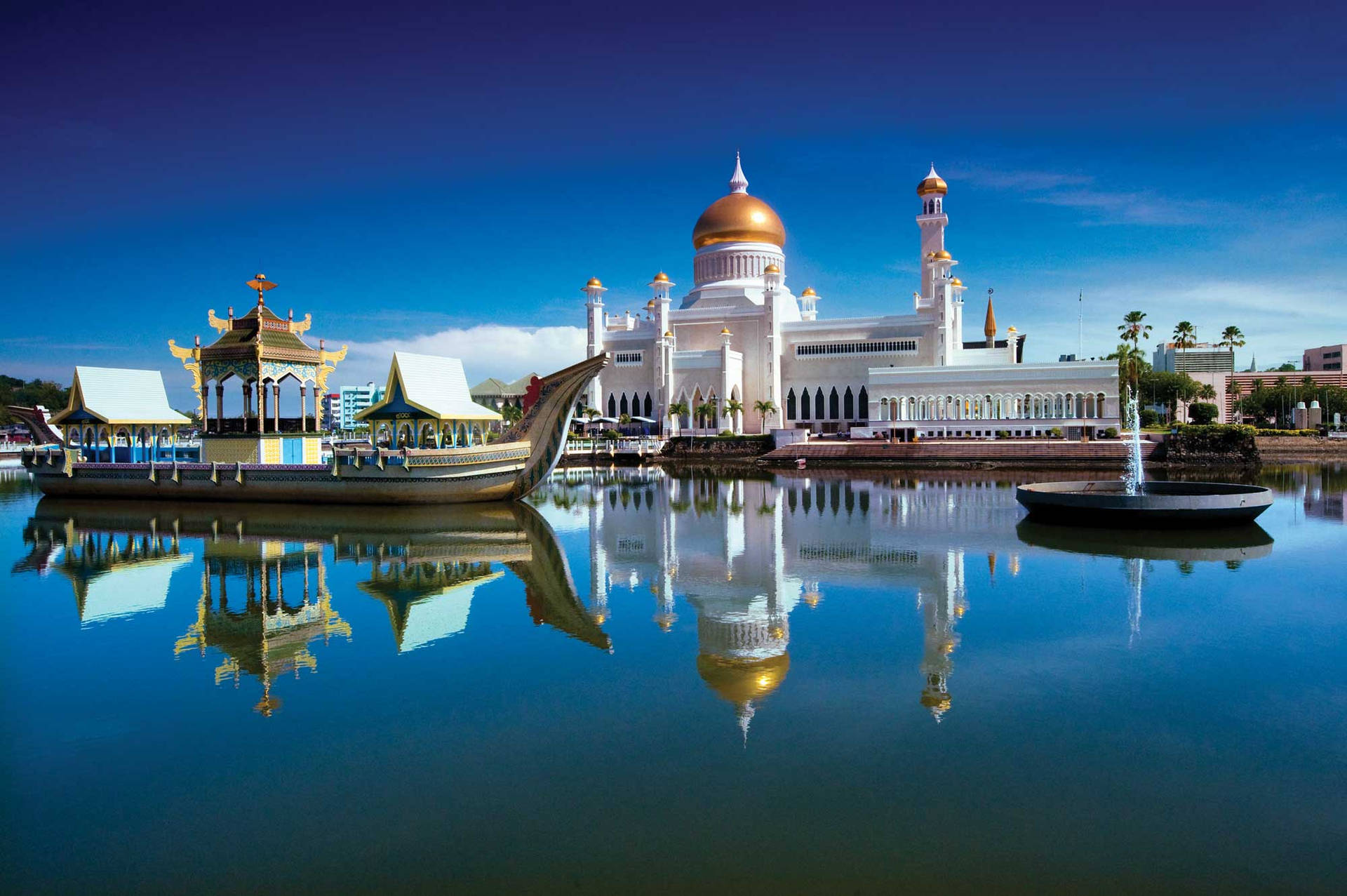 Caption: A Postcard View Of Breathtaking Brunei Background