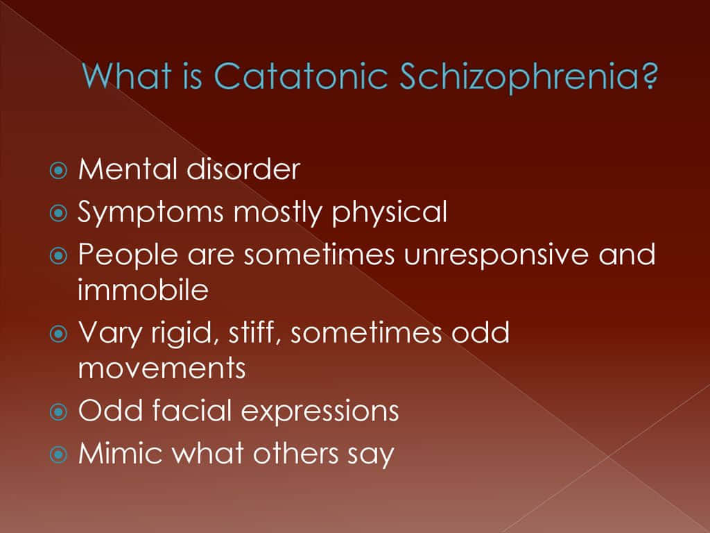 Caption: A Profound Illustration Of Catatonic Schizophrenia.