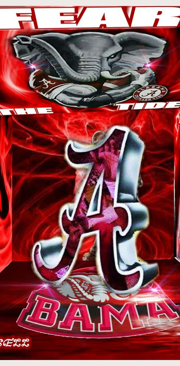 Caption: A Thrilling Shot Of Alabama Football On Iphone Background