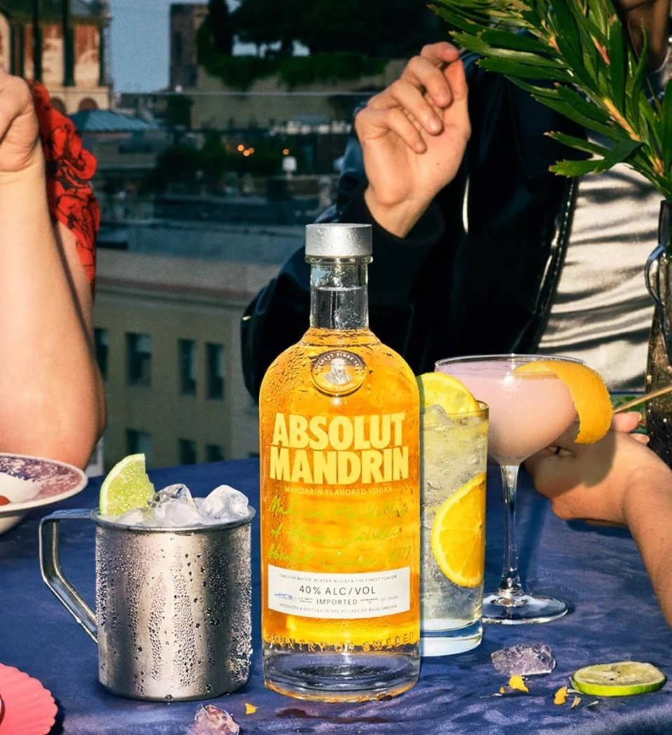 Caption: Absolut Mandarin Vodka With Zesty Lemon Cocktail