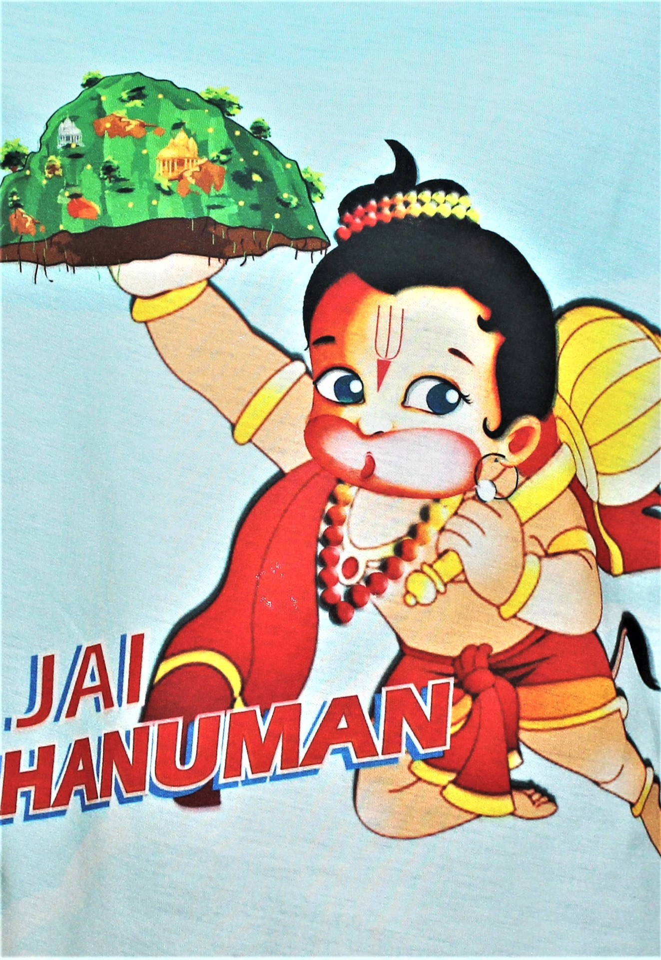 Caption: Adorable Baby Hanuman Deep In Prayer