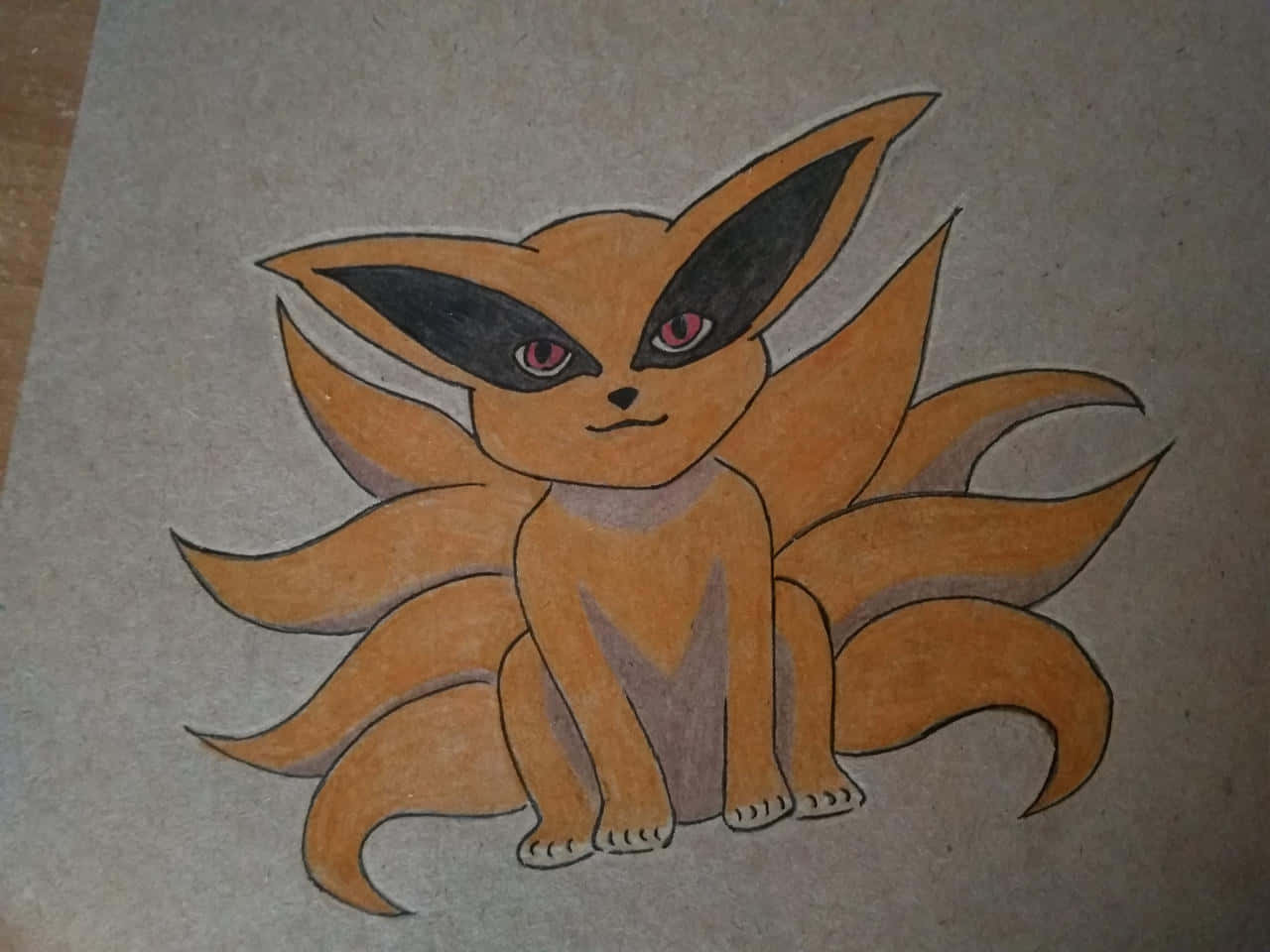 Caption: Adorable Baby Kurama In Playful Mood Background
