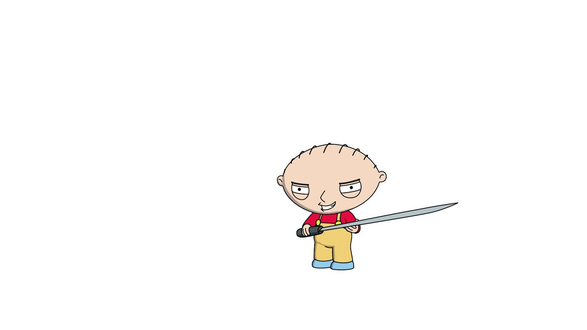 Caption: Adventurous Stewie Griffin With A Sword In Action Background