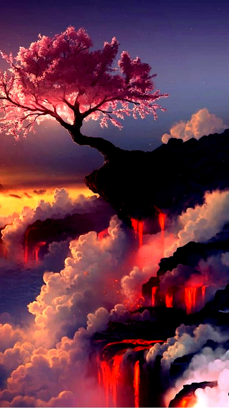 Caption: Aesthetic Beauty Unleashed: A Vintage Iphone Photograph Background