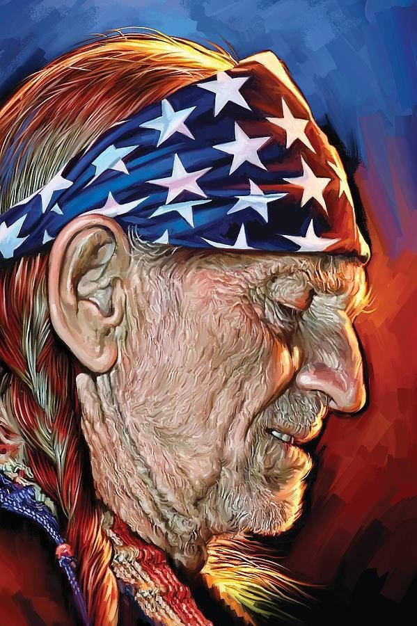 Caption: American Country Legend: Willie Nelson Background