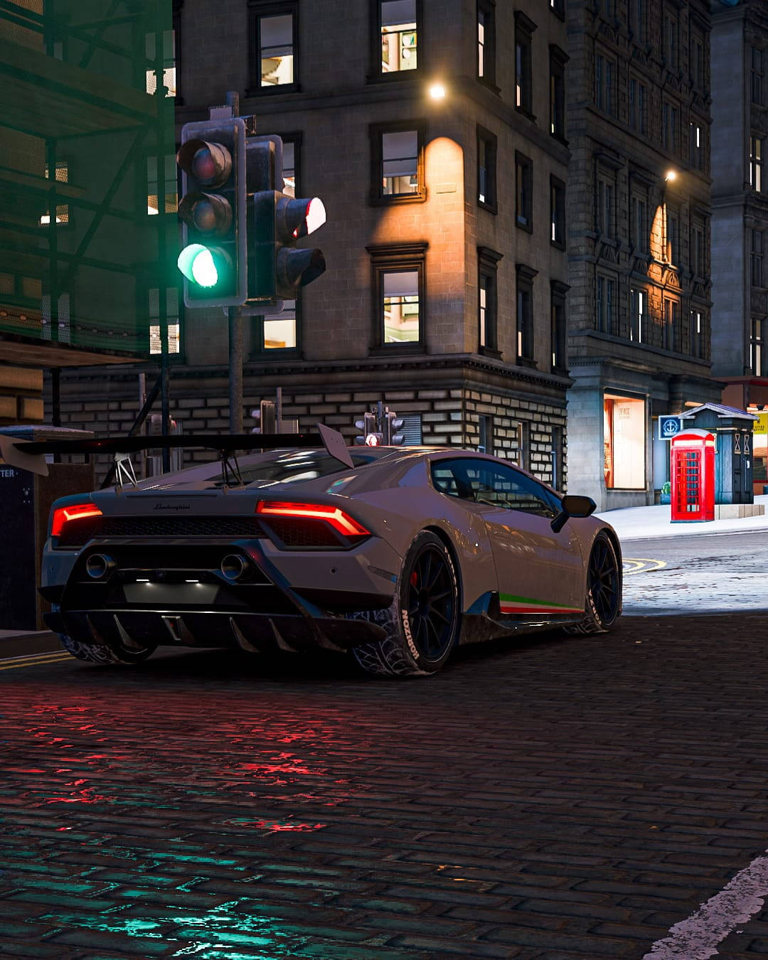 Caption: An Exhilarating Ride With Forza Horizon 4 - Lamborghini Huracan Performante Background