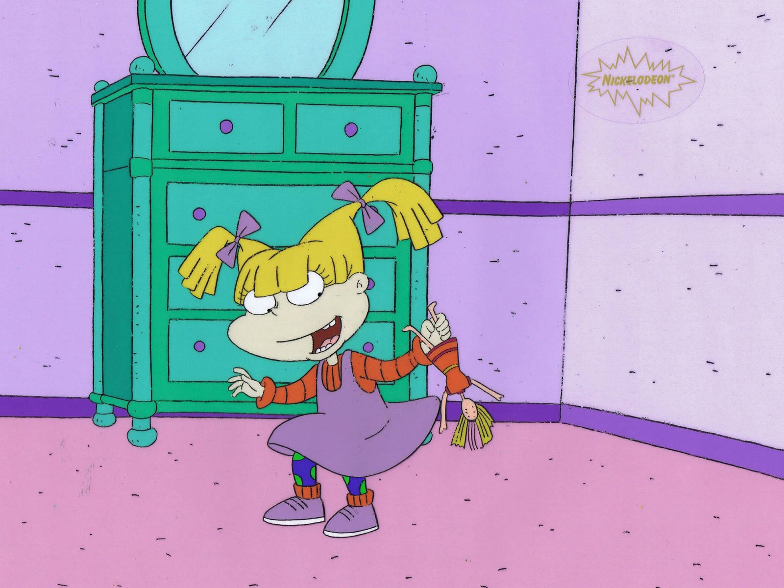 Caption: Angelica Pickles In Her Famous Purple Room Background