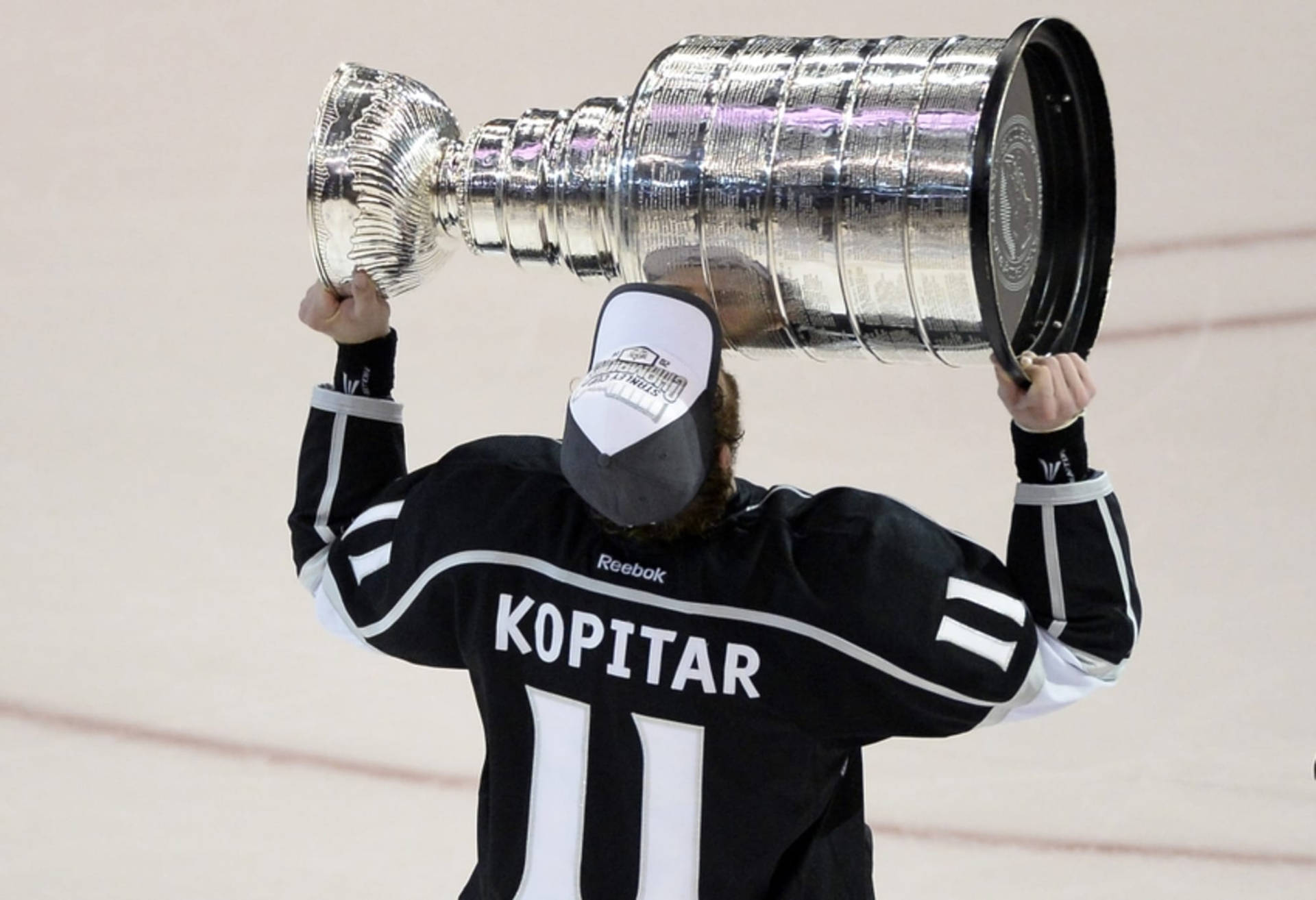 Caption: Anze Kopitar Of Los Angeles Kings With The Stanley Cup.