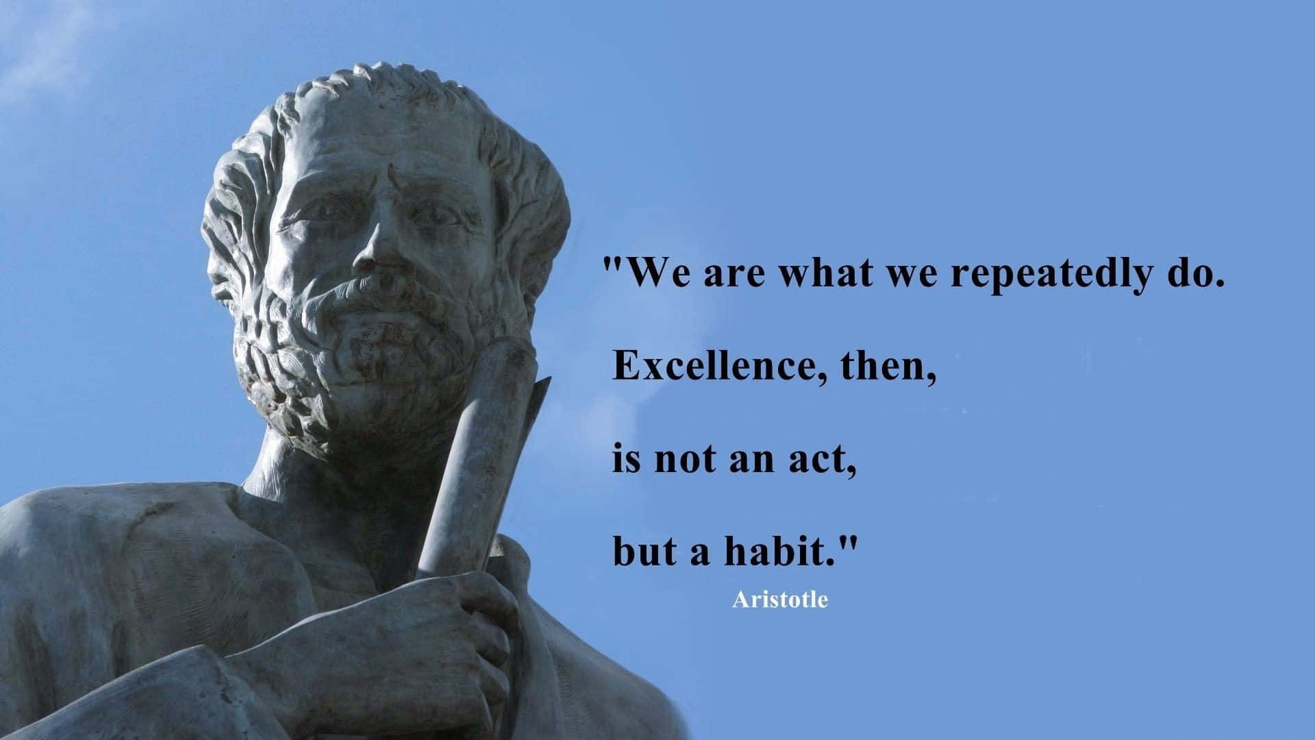 Caption: Aristotle, The Father Of Western Philosophy Background