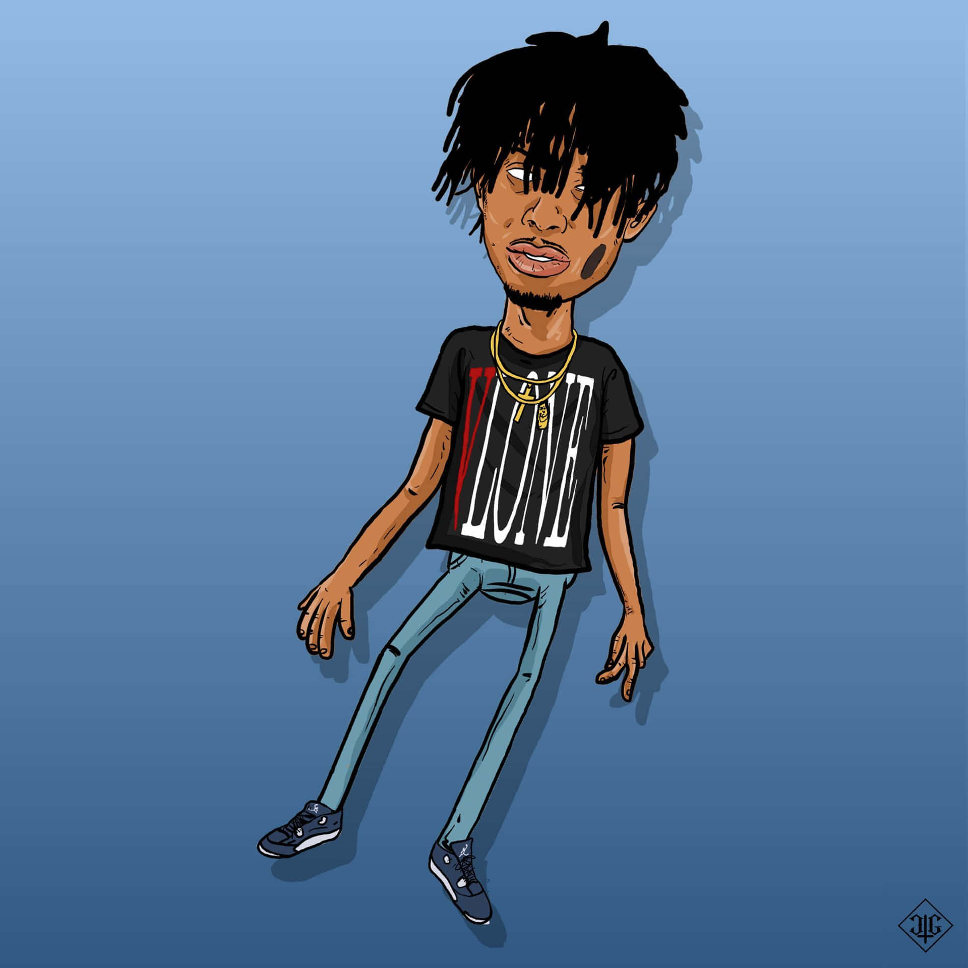 Caption: Artistic Impression Of Carti - The Music Maestro Background