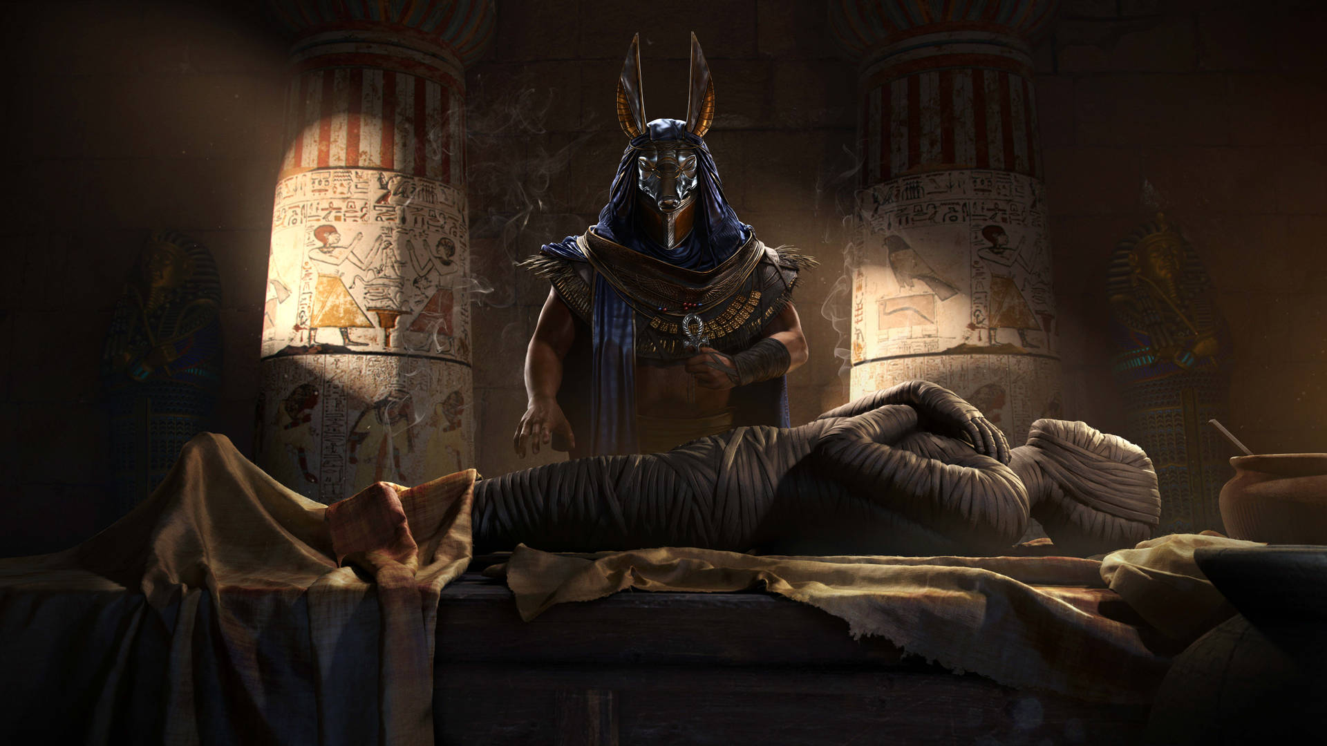 Caption: Assassin's Creed Origins - Hetepi Confrontation Scene