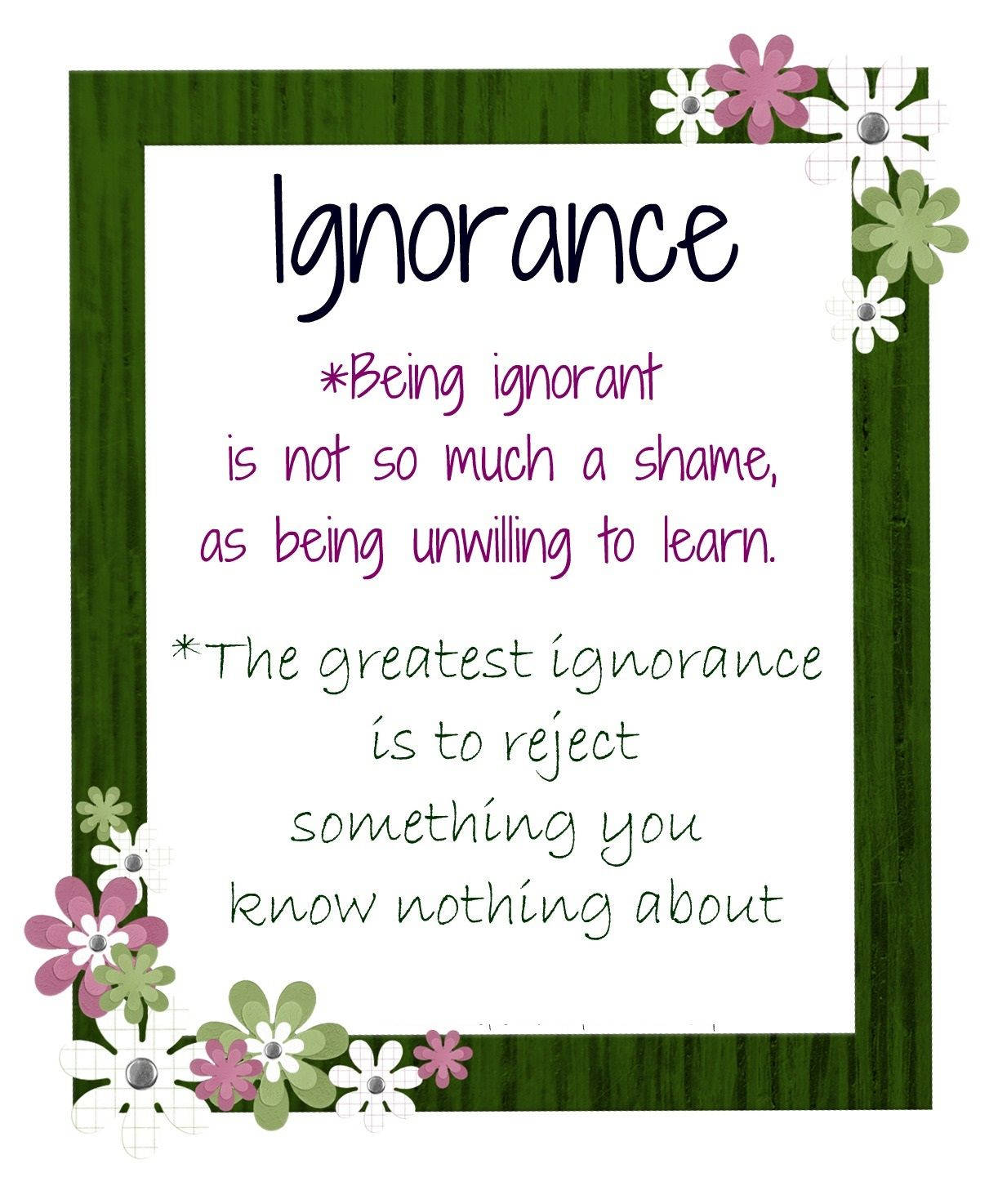 Caption: Awakening From Ignorance - Inspiring Quotation