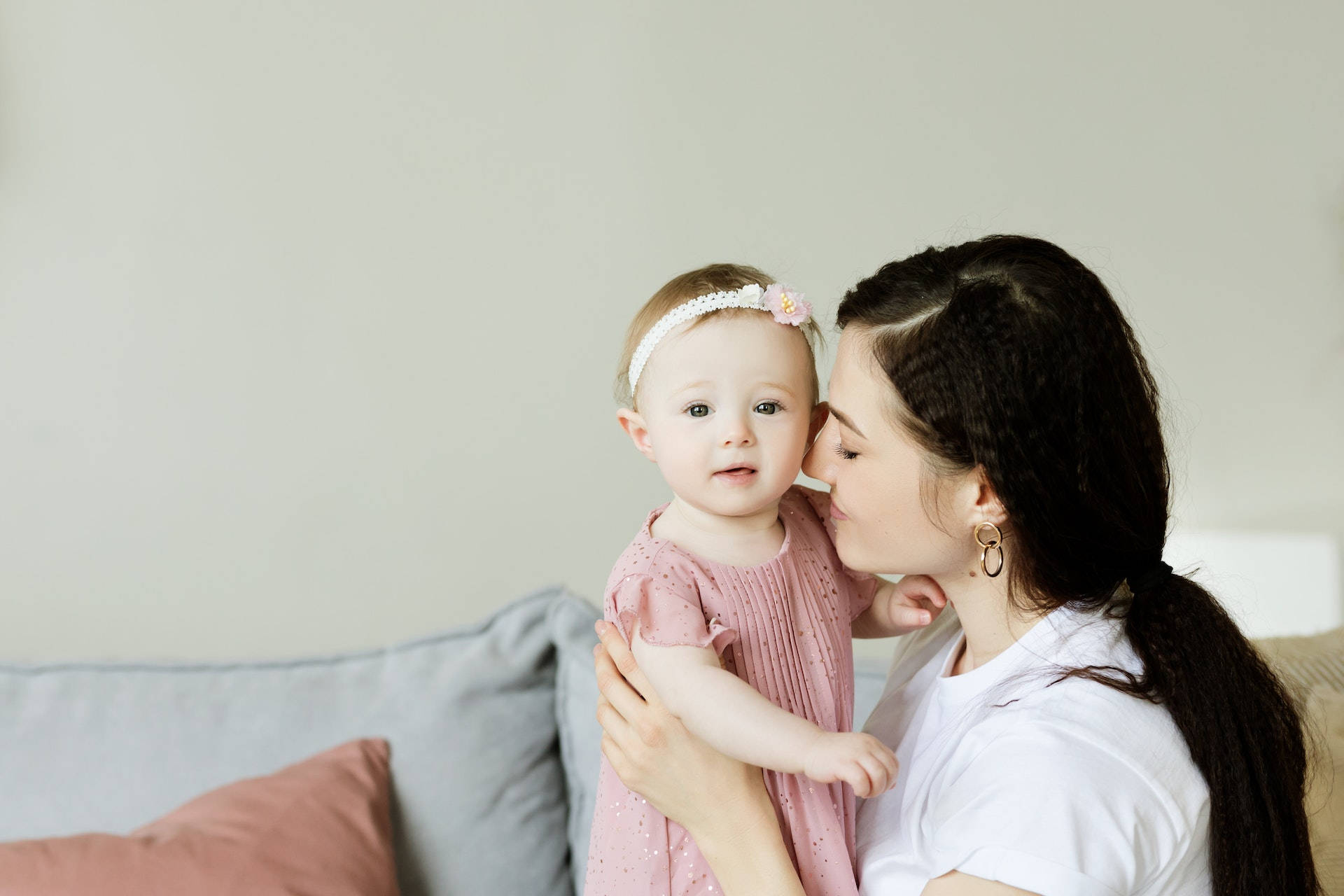 Caption: Baby Love – Adorable Pink Baby Dress Background