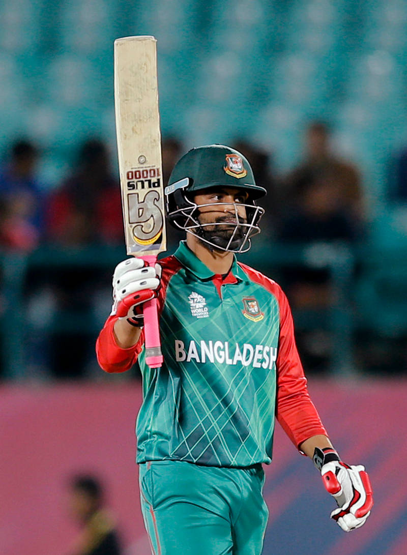Caption: Bangladesh Cricket Star Shakib Al Hasan In Action Background