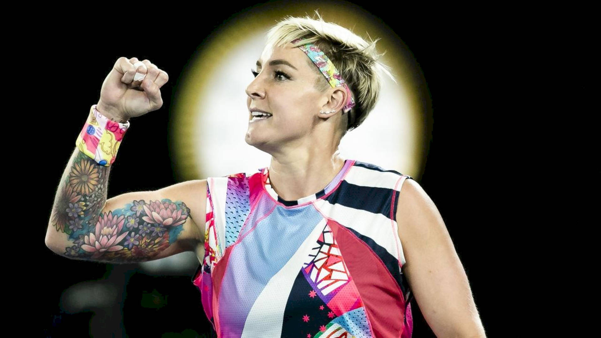 Caption: Bethanie Mattek-sands Showcasing Her Impressive Sleeve Tattoo Background