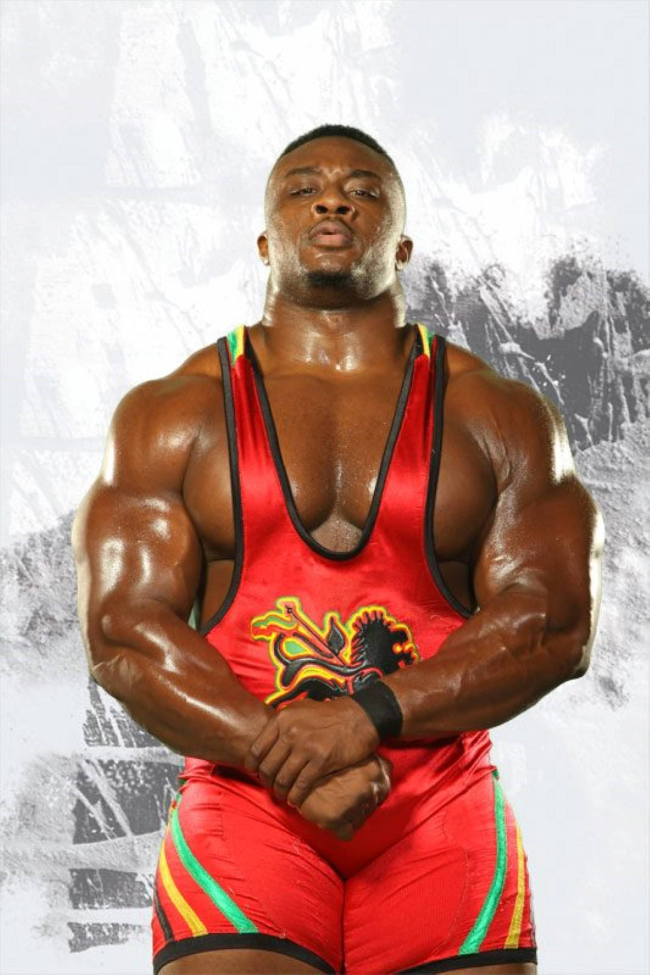 Caption: Big E, A Talented American Wrestler, Displaying His Muscular Physique