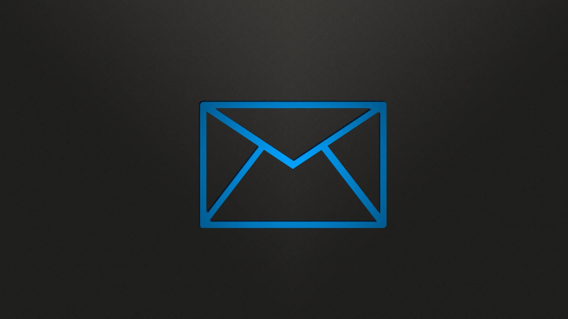Caption: Blue Computer Email Icon