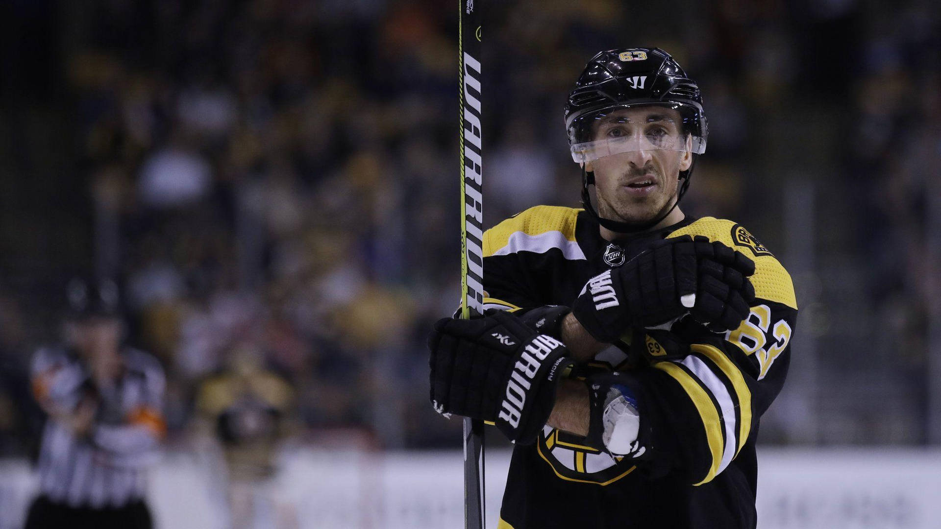 Caption: Brad Marchand: The Shining Star Of Nhl Background