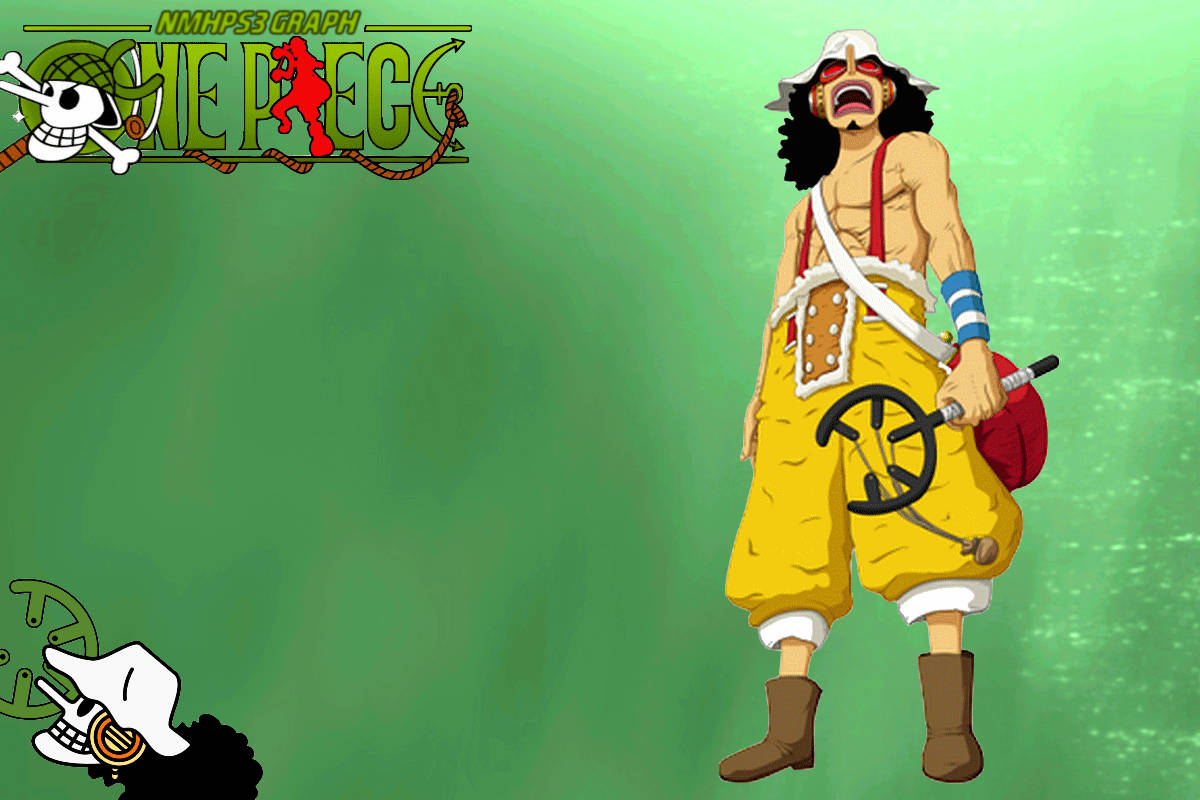 Caption: Brave Marksman Usopp Ready For Action In One Piece Universe Background
