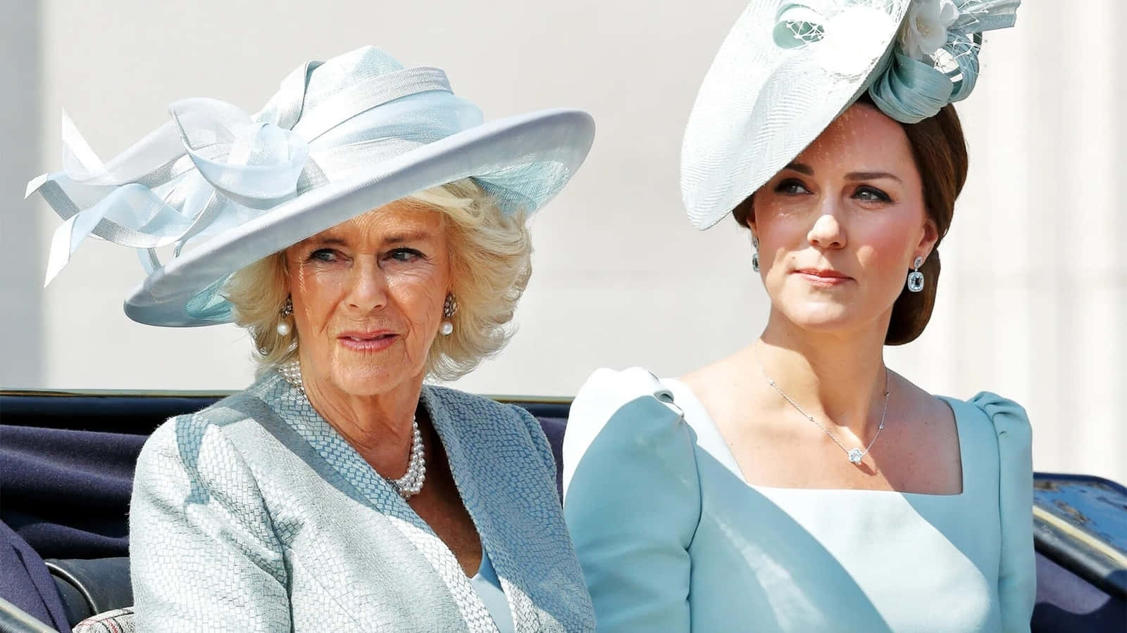 Caption: Camilla Duchess Of Cornwall In A Mint Catherine Designer Dress