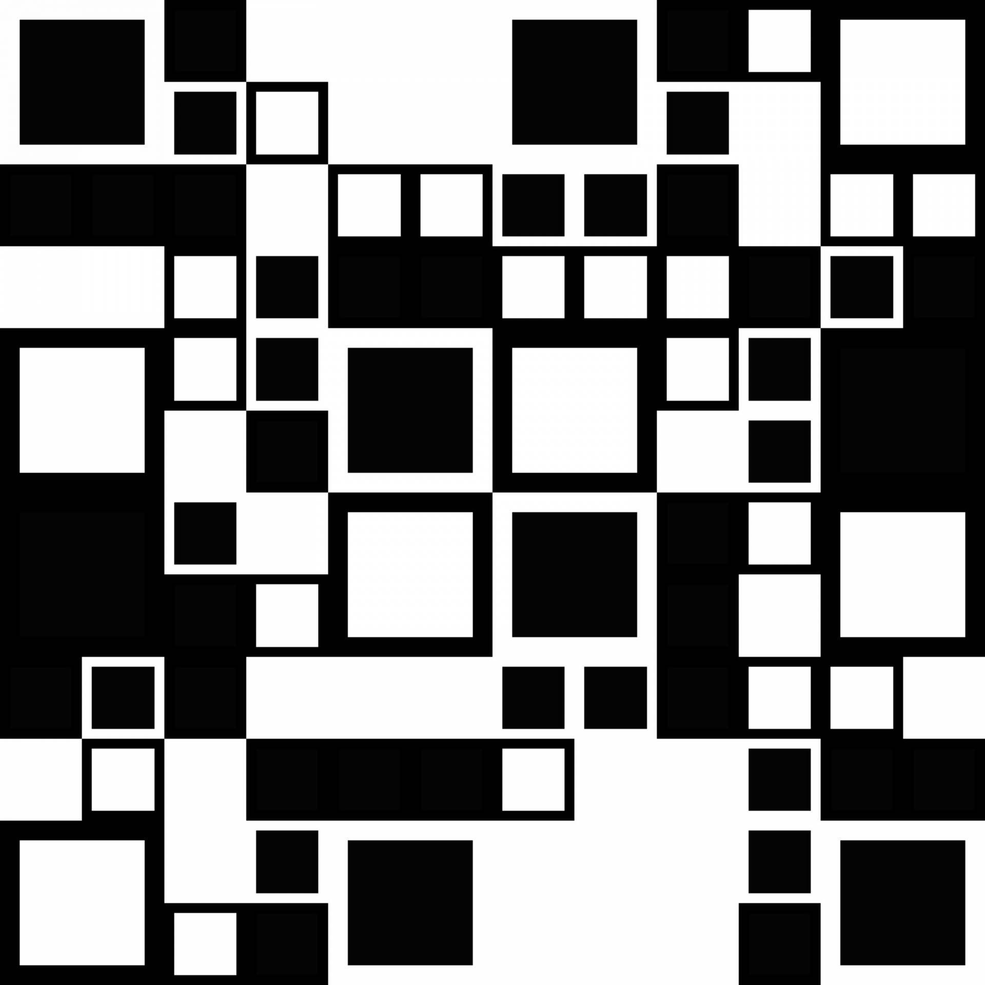 Caption: Captivating Abstract Pattern Of Black And White Squares Background