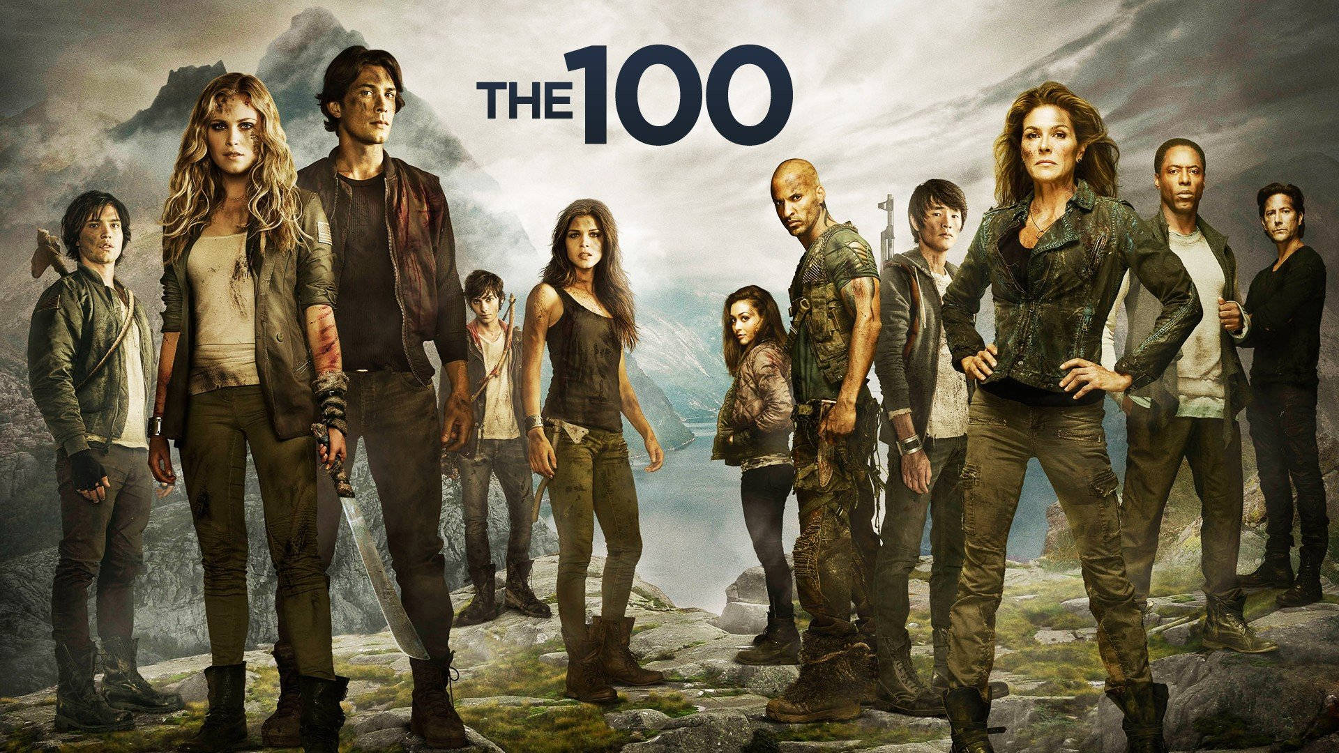 Caption: Captivating Characters Of The 100 Series Background