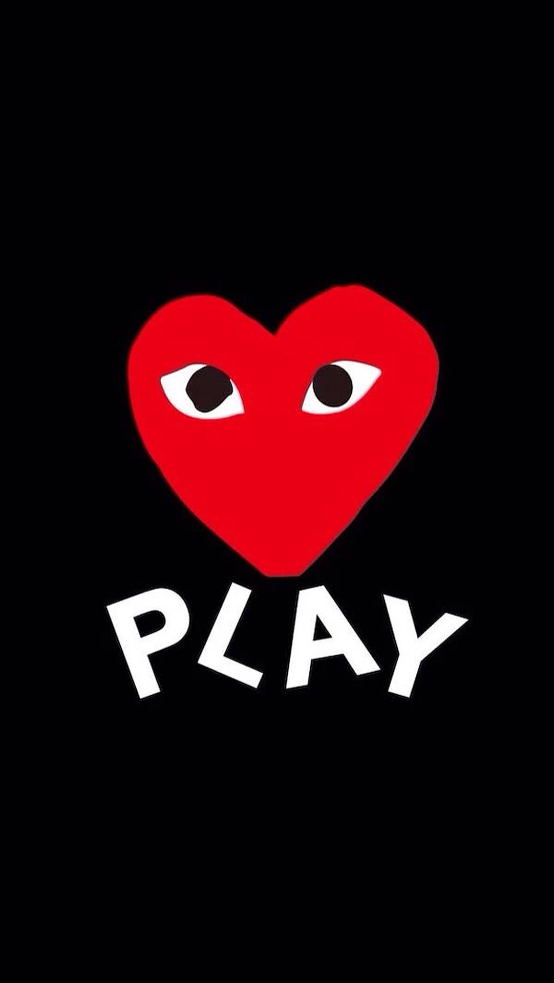 Caption: Cdg Play Heart Fashion Logo Background