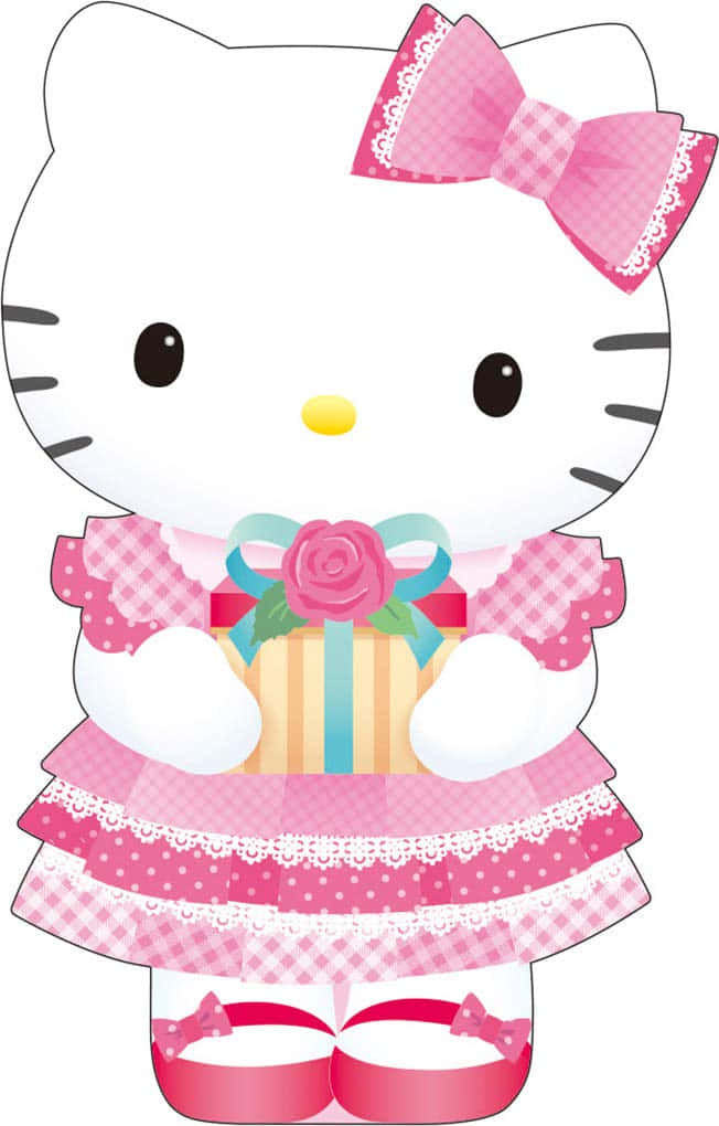 Caption: Celebrate In Style With Hello Kitty Birthday Wallpapers Background