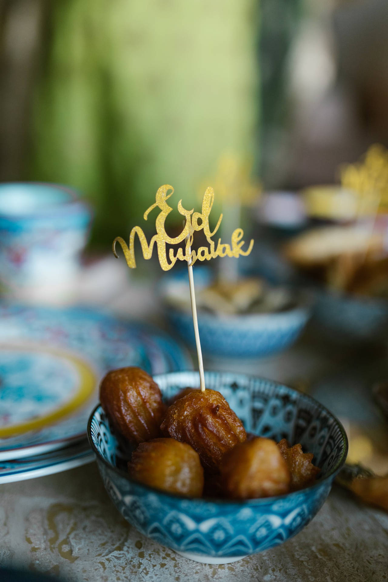 Caption: Celebrating Eid Mubarak With Joy & Festivity Background