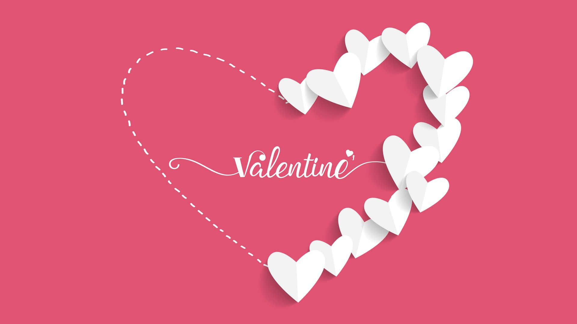 Caption: Celebrating Love - Pink Valentine's Day Background