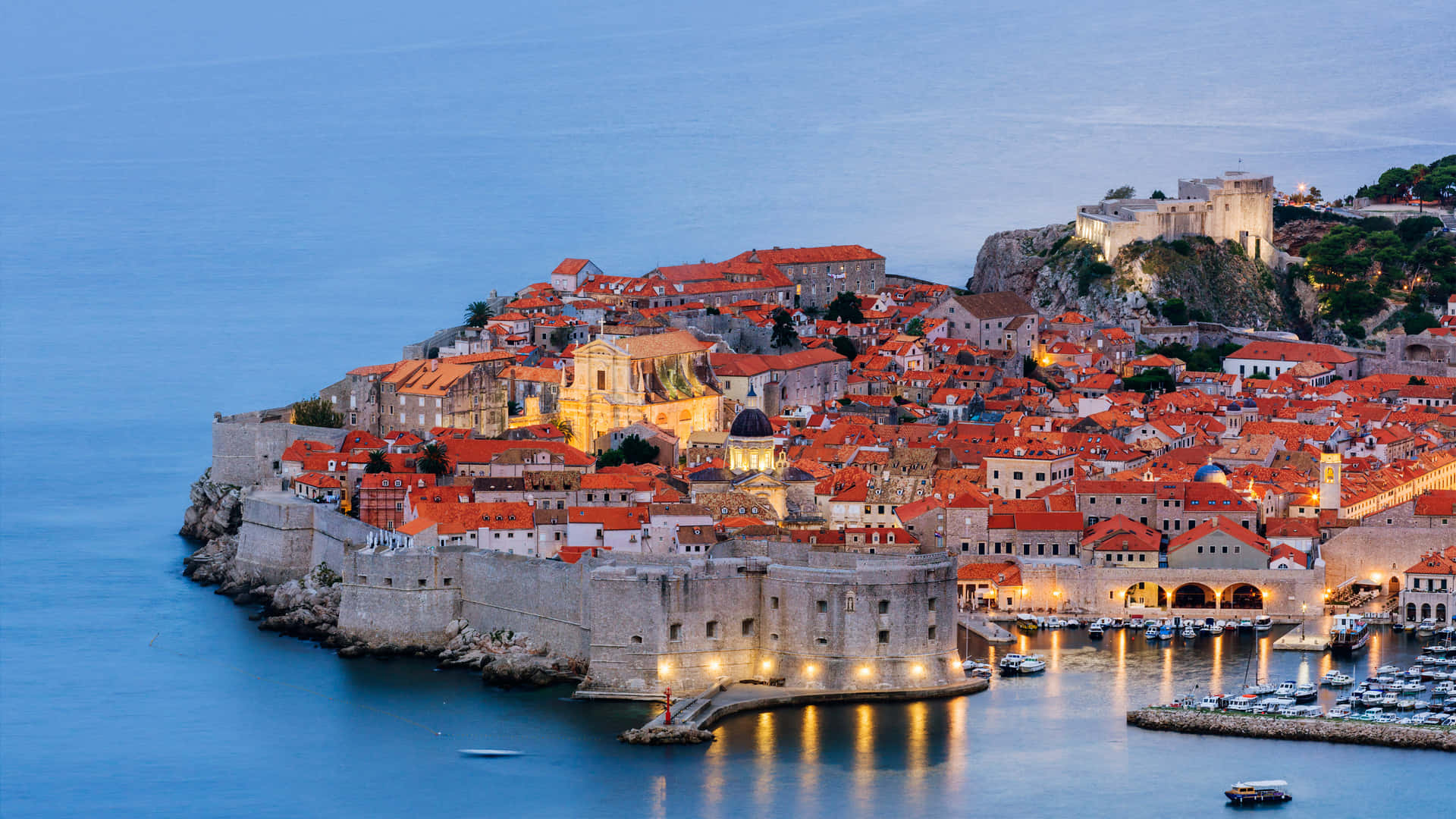 Caption: Charming Coastal Town In Croatia Background