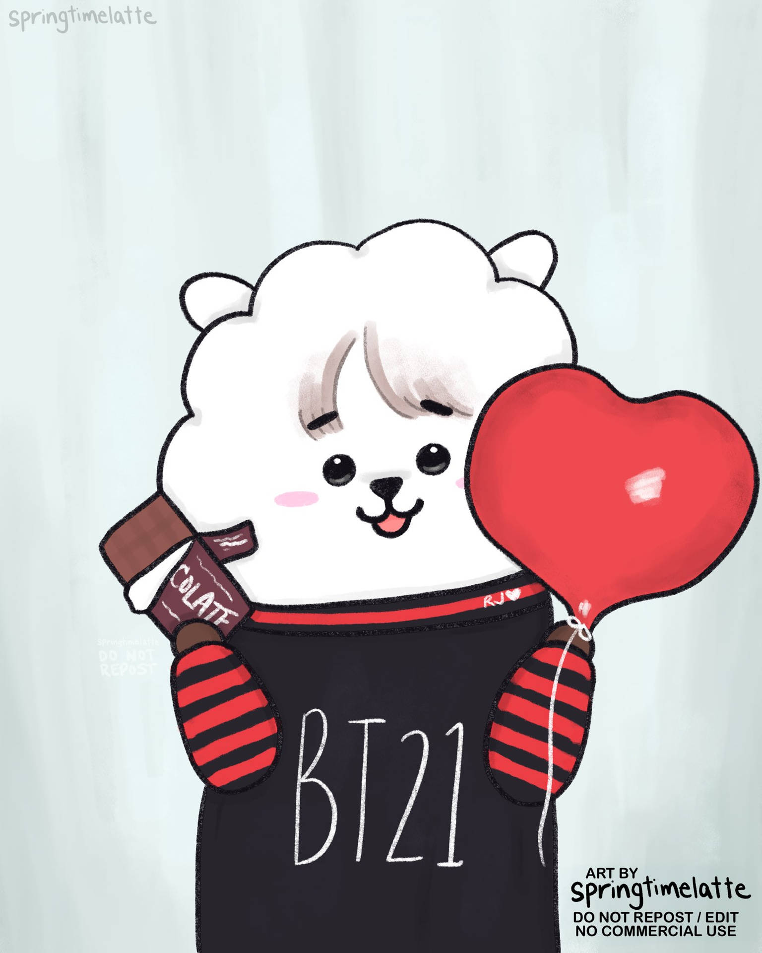Caption: Cheerful Rj Bt21 Showing Off Its Charming Smile