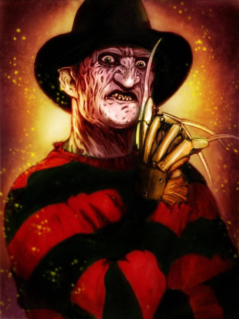 Caption: Chilling Presence - Freddy Krueger, The Nightmare Horror Villain Background