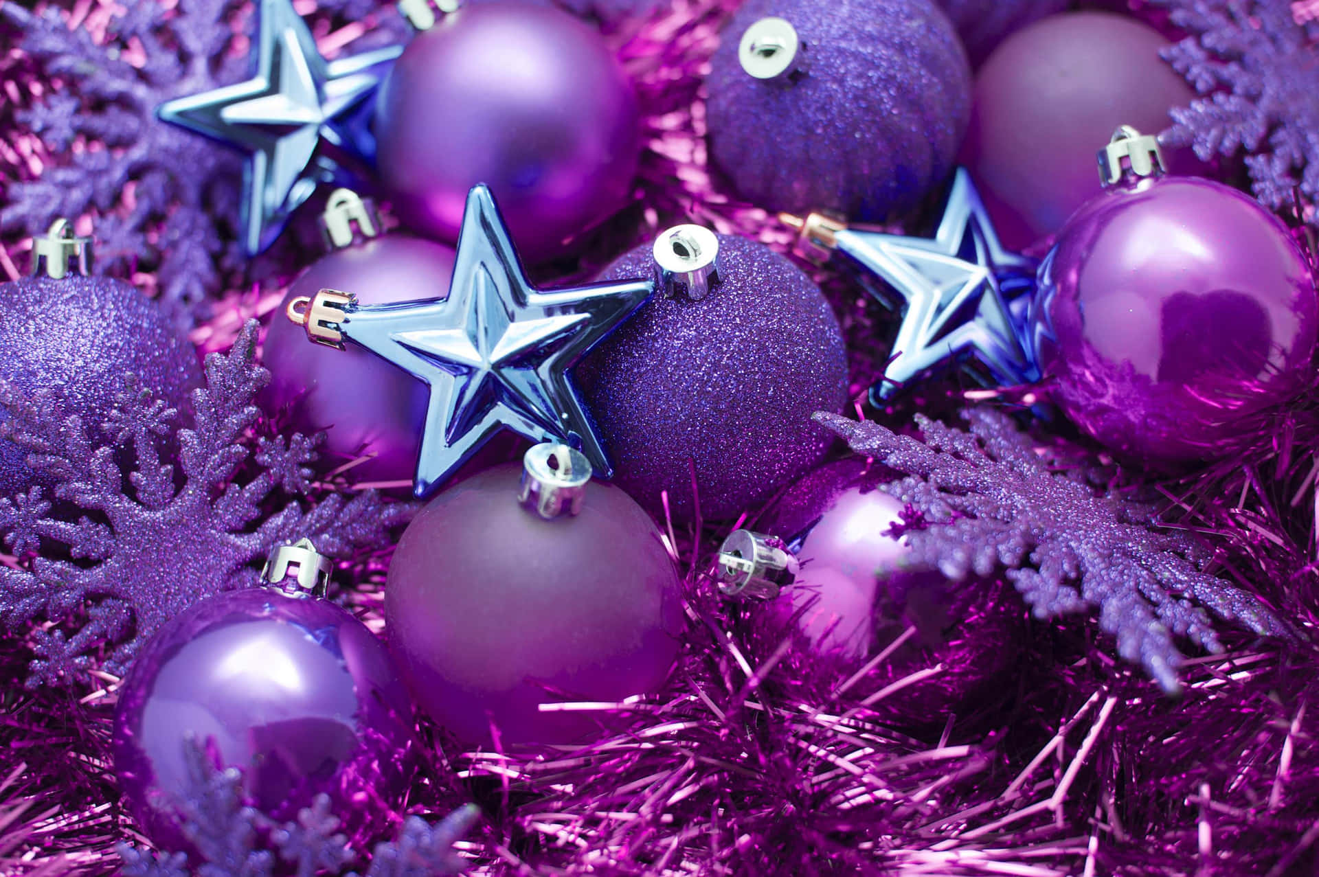 Caption: Christmas In Purple Extravaganza Background