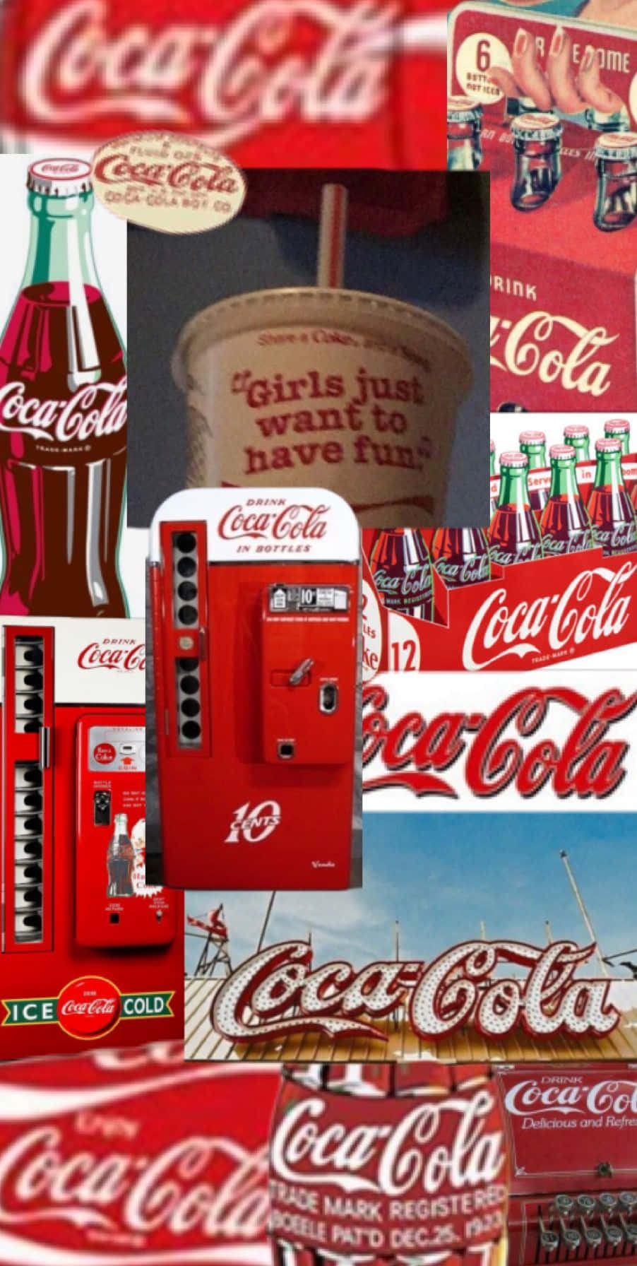 Caption: Classic Coca-cola Bottle Display