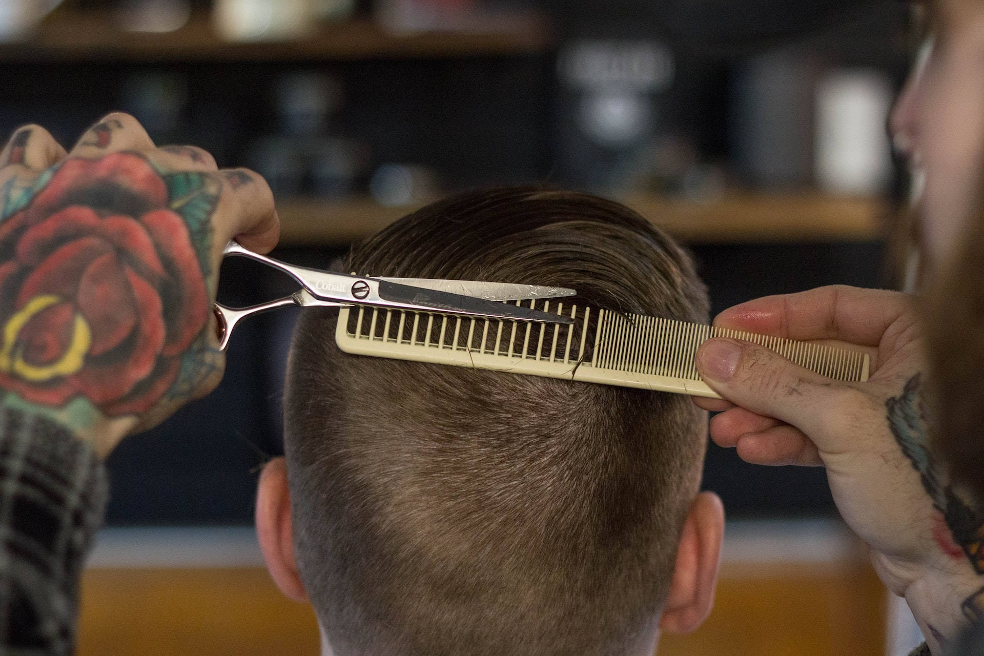 Caption: Classy Modern Men's Haircut Background