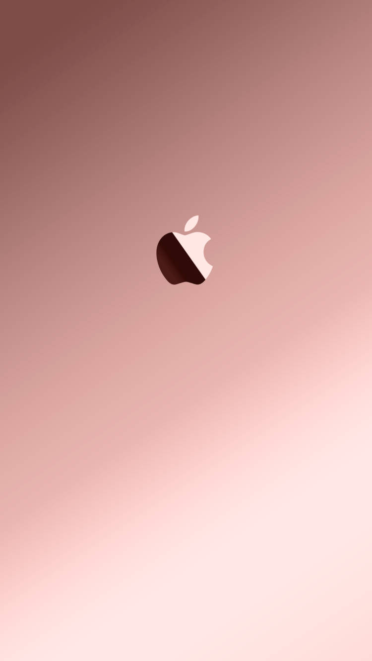 Caption: Closeup Of A Rose Gold Iphone Background