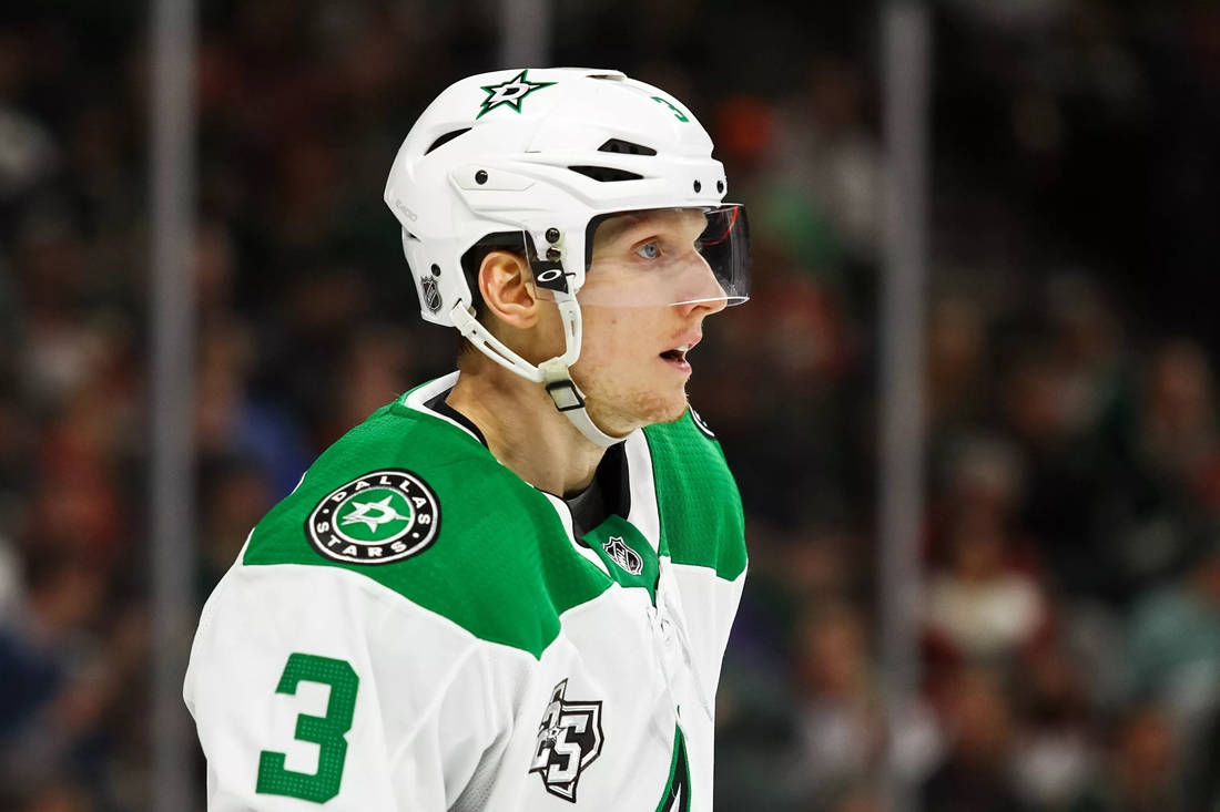 Caption: Dallas Stars Defenseman - John Klingberg In Action Background