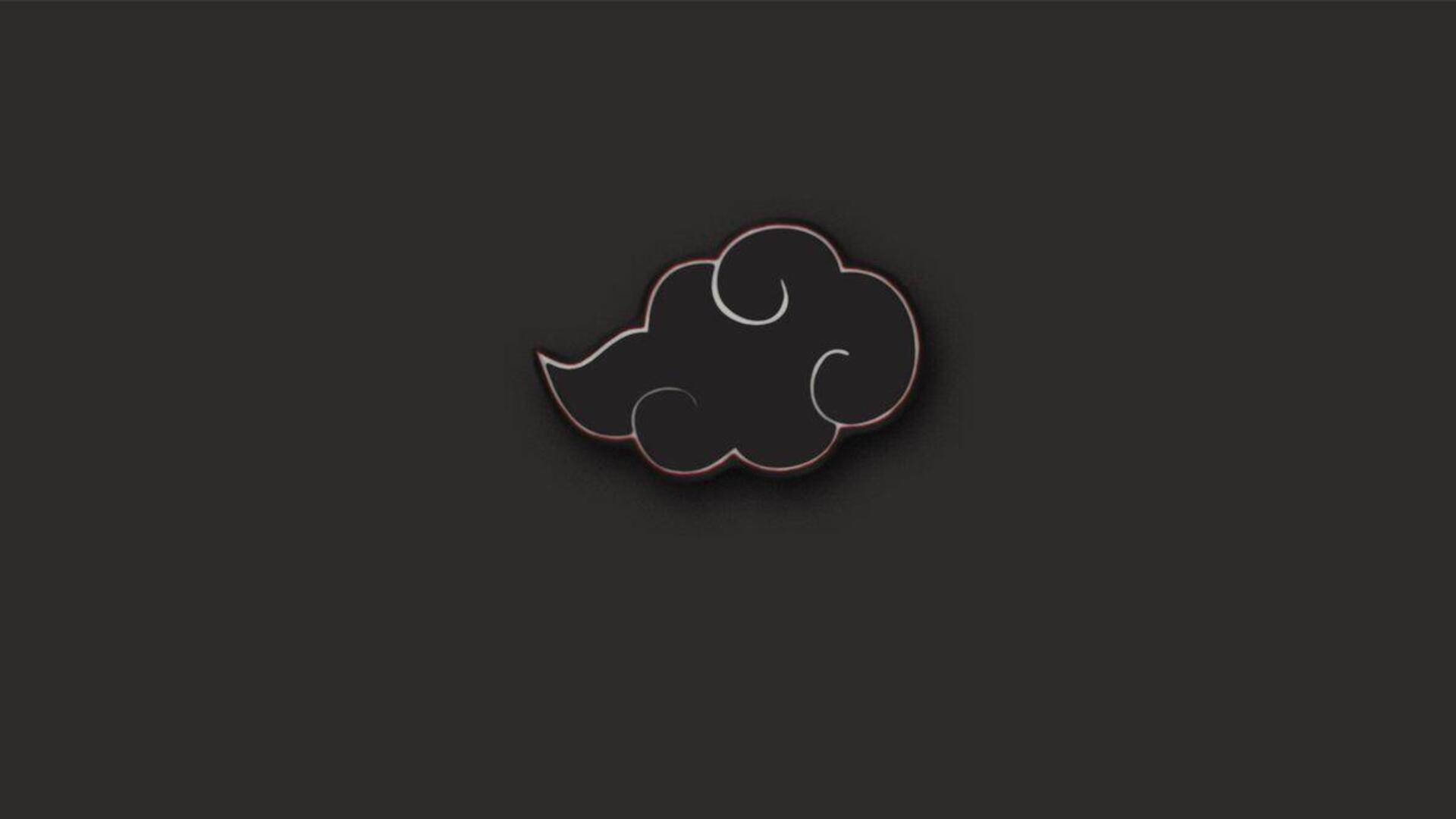 Caption: Dark Greyscale Akatsuki Clouds Background