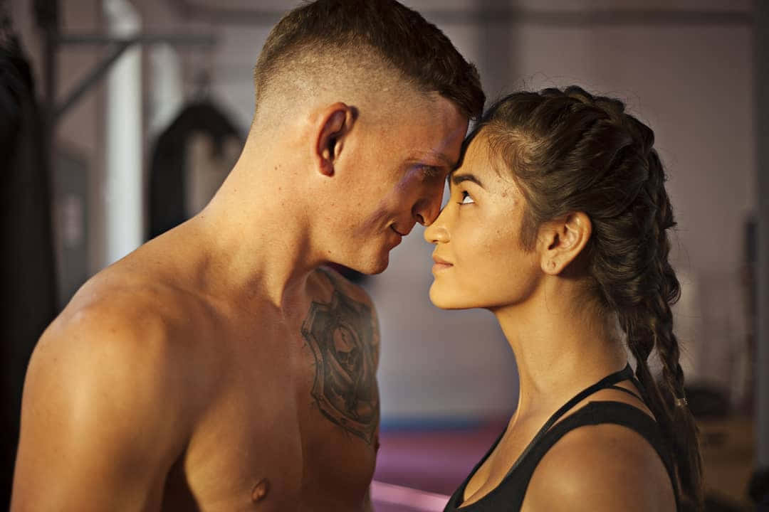 Caption: David Dvorak With Girlfriend Adela Dangova Background