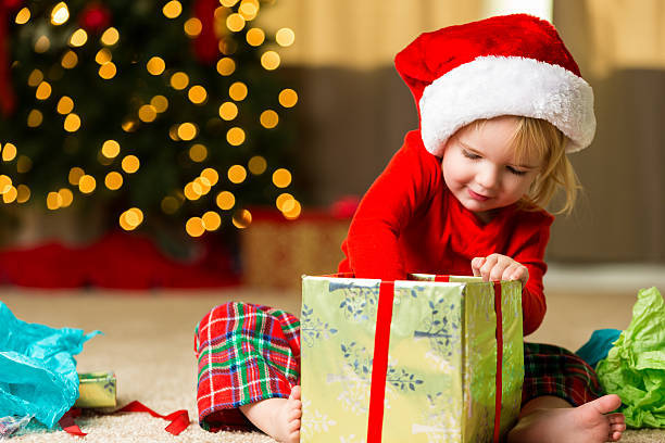 Caption: Dazzling Christmas Gift Box Background