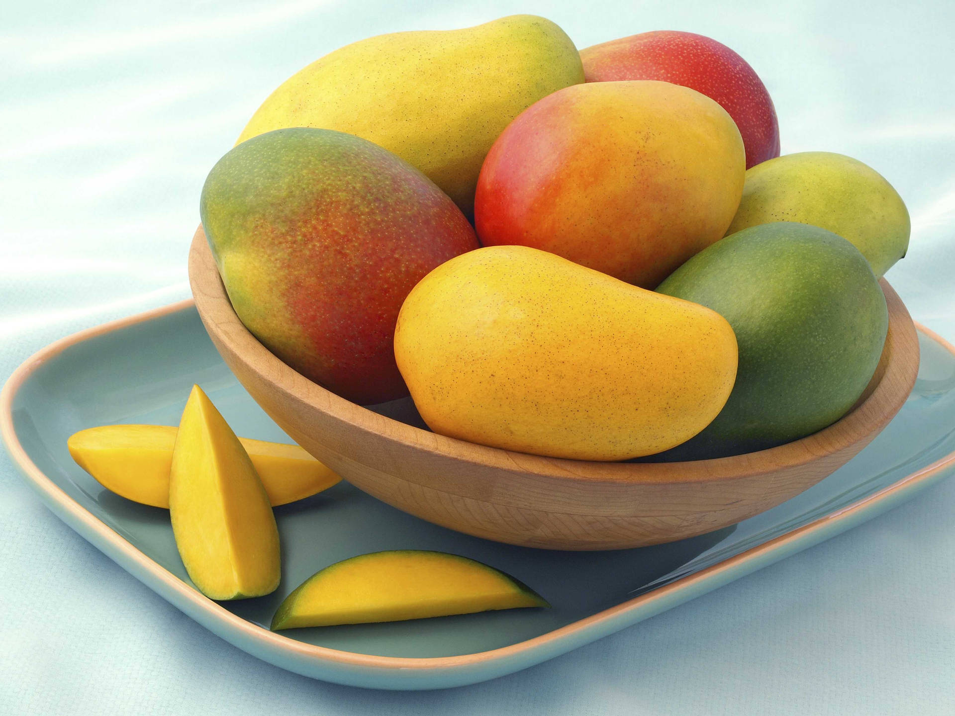 Caption: Delightful Mango Preparation Background