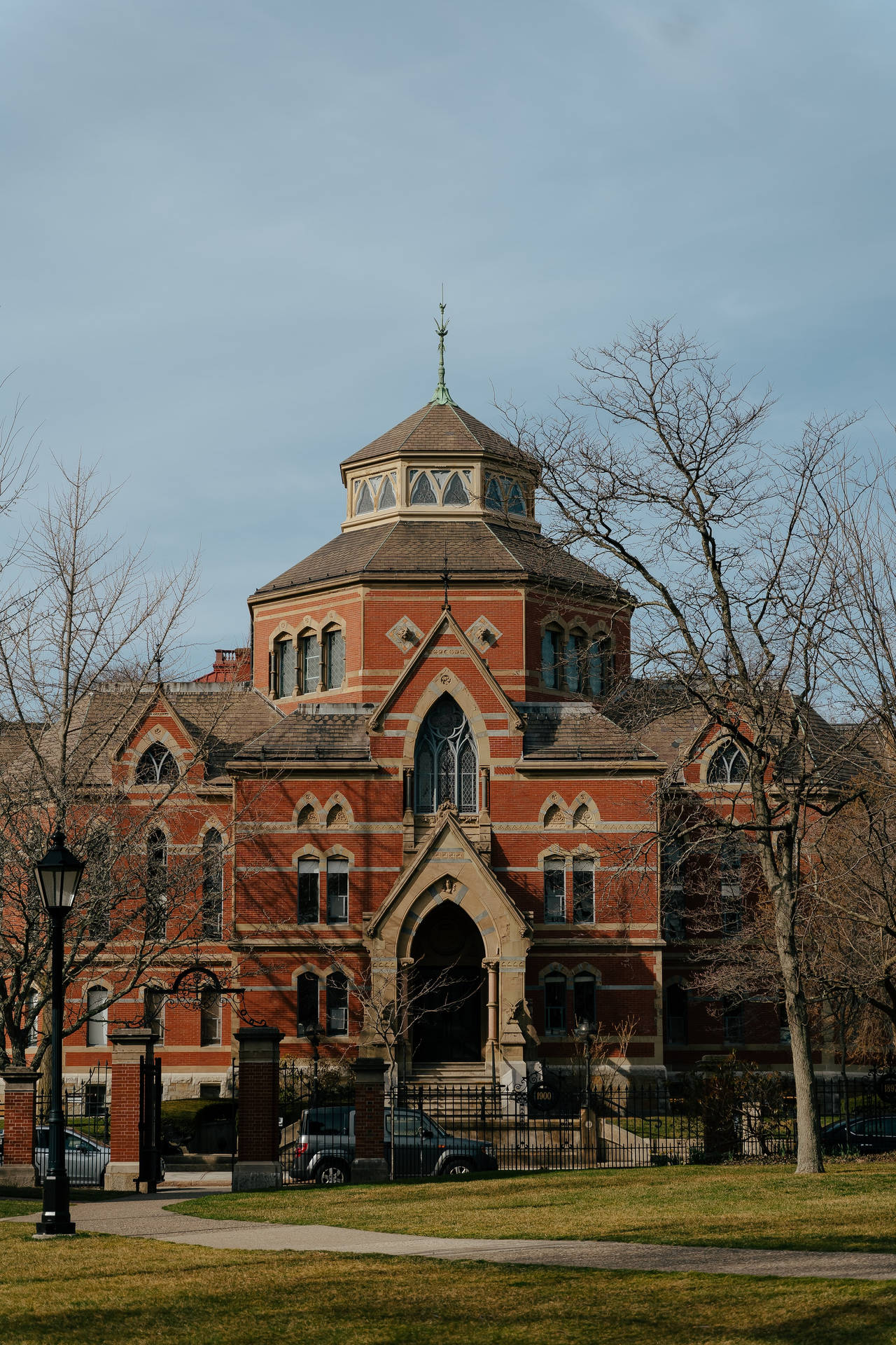 Caption: Department Of Economics Building, Brown University In Afternoon Light Background