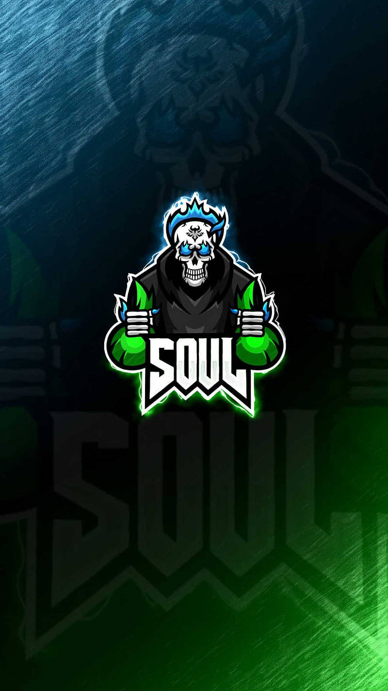 Caption: Display Of Team Soul Logo On An Abstract Black Background Background