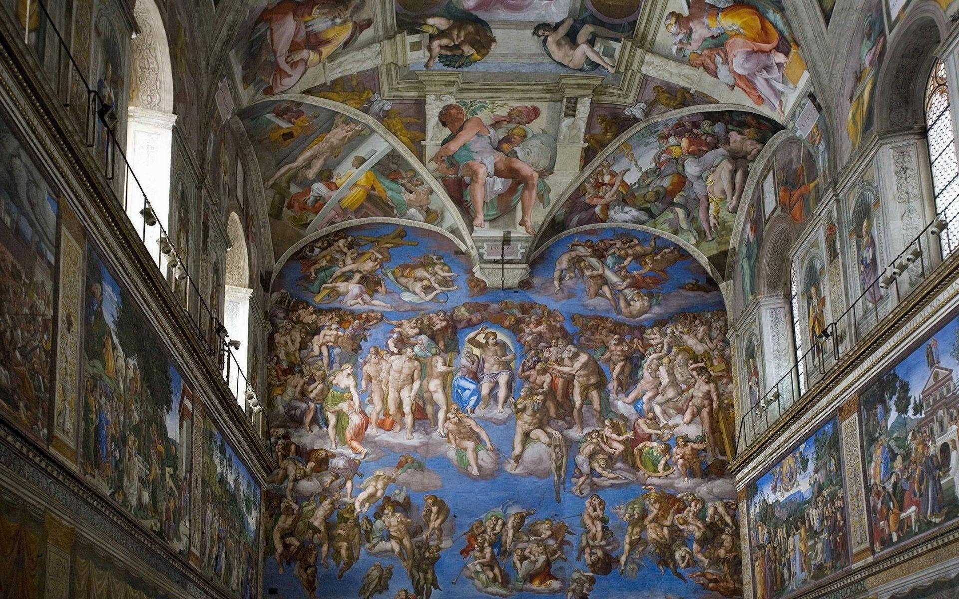 Caption: Divine Artistry - Ceiling Of The Sistine Chapel