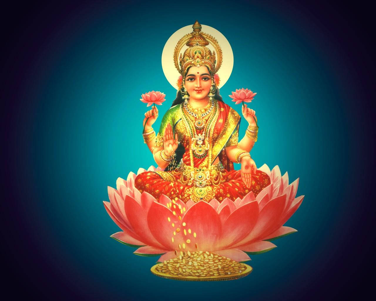 Caption: Divine Blessings Of Goddess Lakshmi