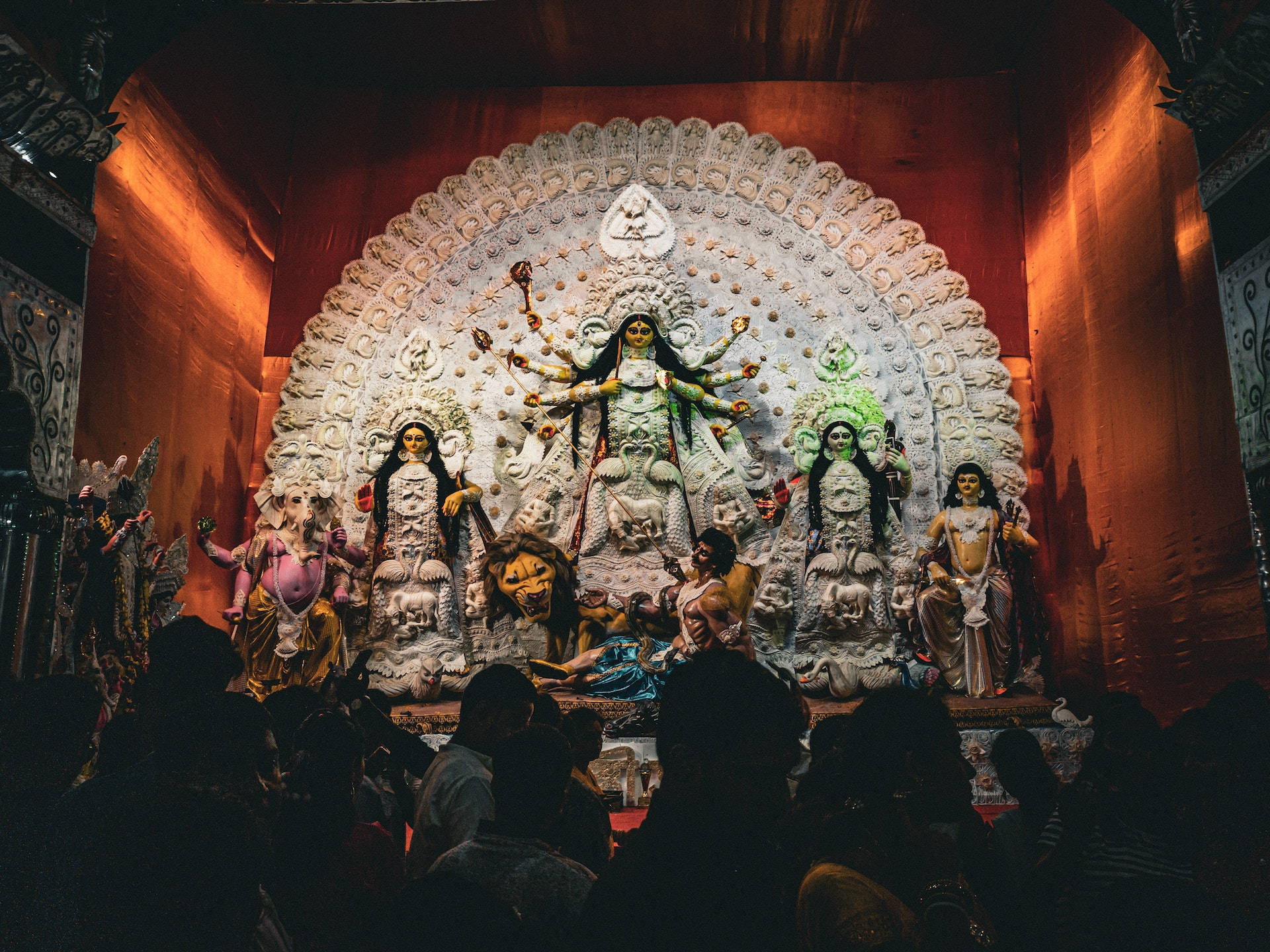 Caption: Divine Image Of Hindu Goddess Durga