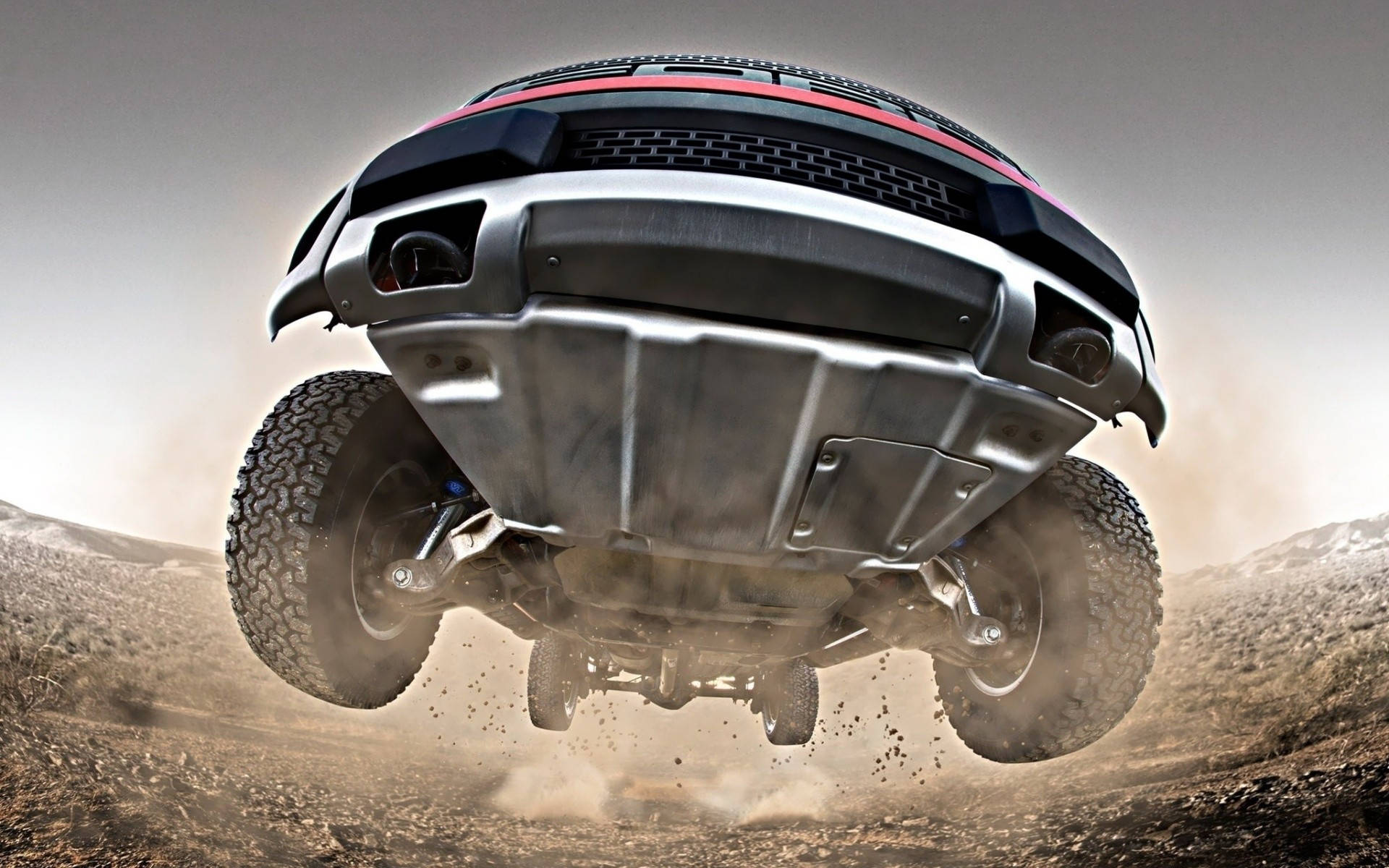 Caption: Dominating Engineering - Ford Raptor Under Chassis View