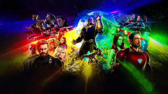 Caption: Dynamic Avengers Assemble - Vibrant Colors And Unyielding Unity Background
